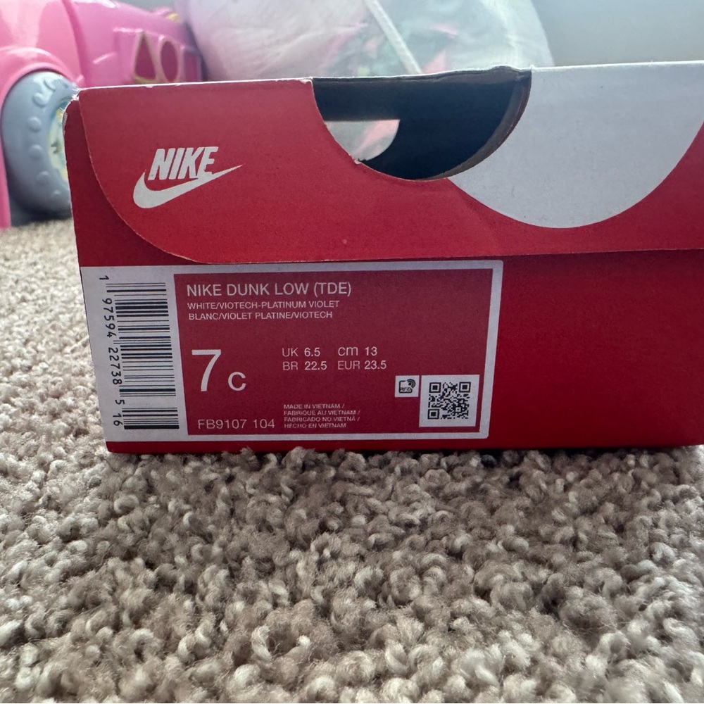 Nike Dunk Low in White and Violet